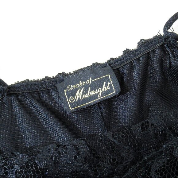 Vintage Stroke of Midnight Lacy Nightgown - M - Picture 4 of 7